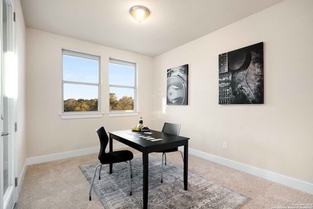 view of carpeted office