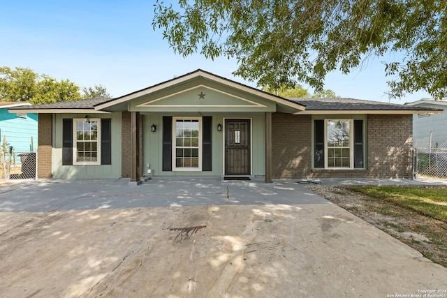 view of ranch-style home