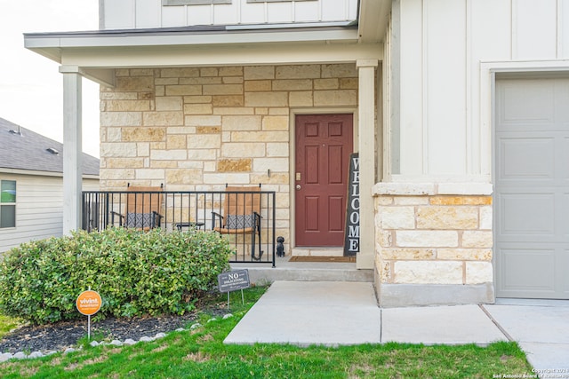 view of doorway to property