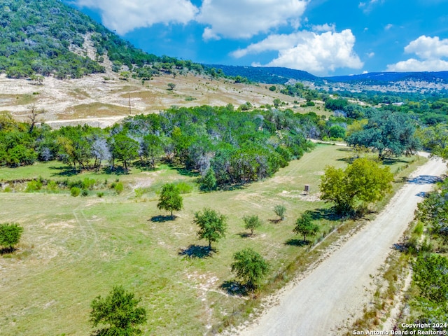 bird's eye view with a rural view and a mountain view