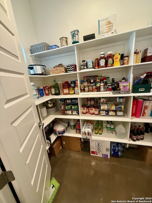 view of pantry