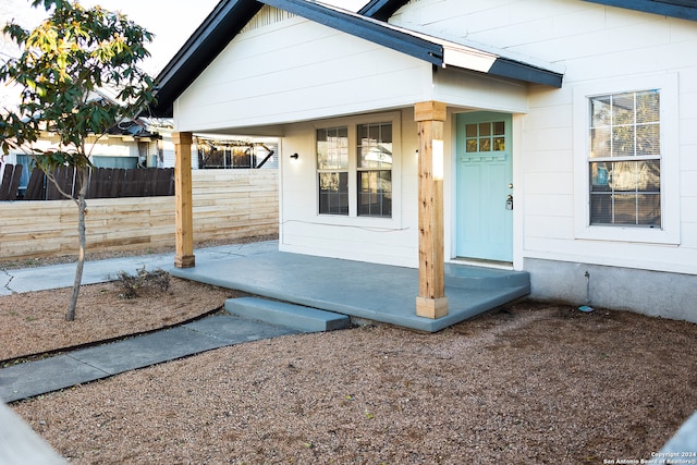 exterior space with covered porch