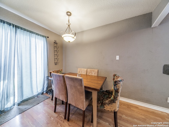 dining area featuring light hardwood / wood-style flooring