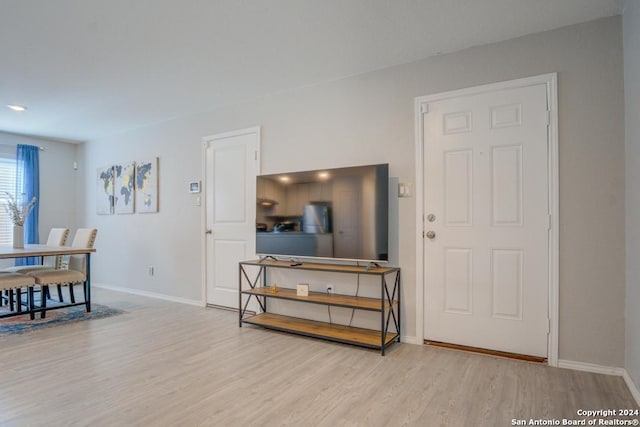 interior space featuring light wood-type flooring