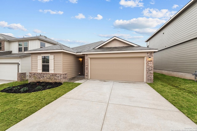 view of front of home with a front yard