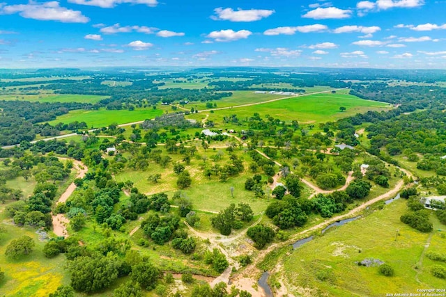 drone / aerial view with a rural view