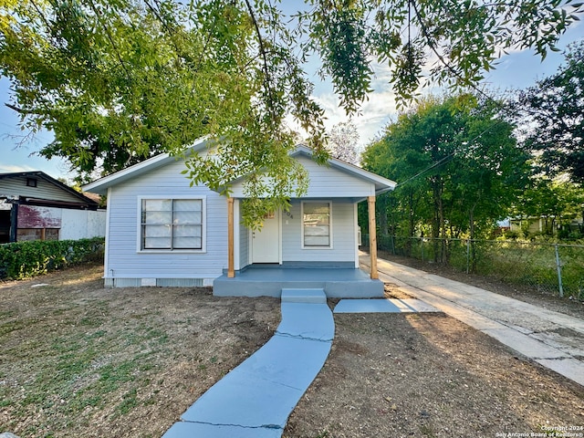 bungalow-style home featuring a porch