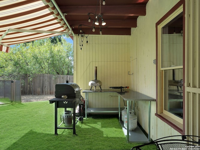 view of patio featuring area for grilling