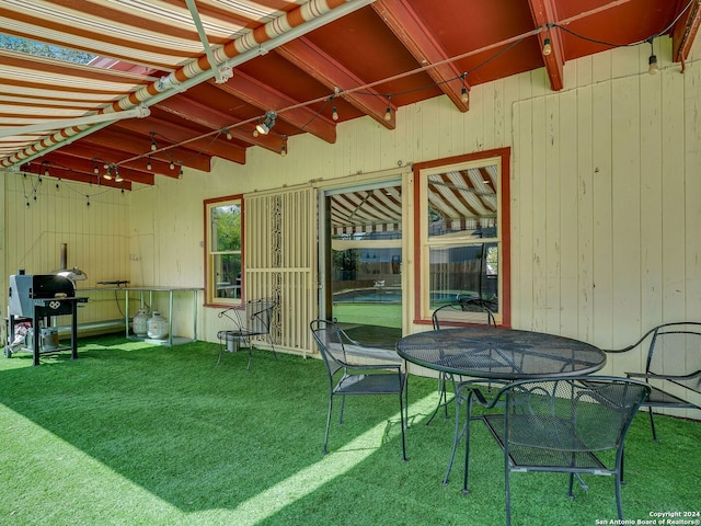 view of patio / terrace featuring grilling area