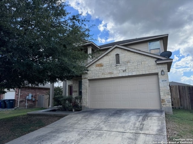 view of front of home featuring a garage