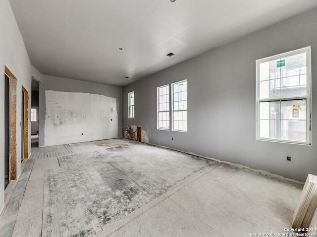 spare room with visible vents
