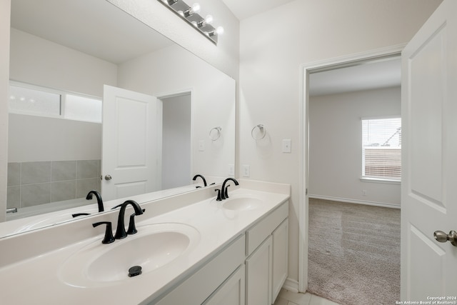 bathroom featuring vanity