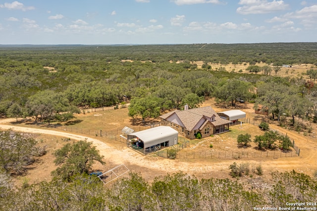 drone / aerial view featuring a rural view