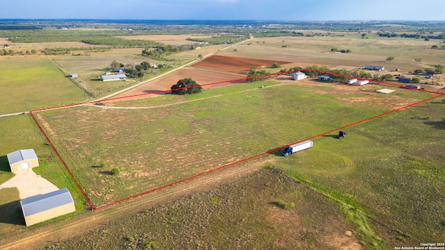 drone / aerial view featuring a rural view