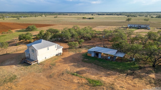 bird's eye view with a rural view