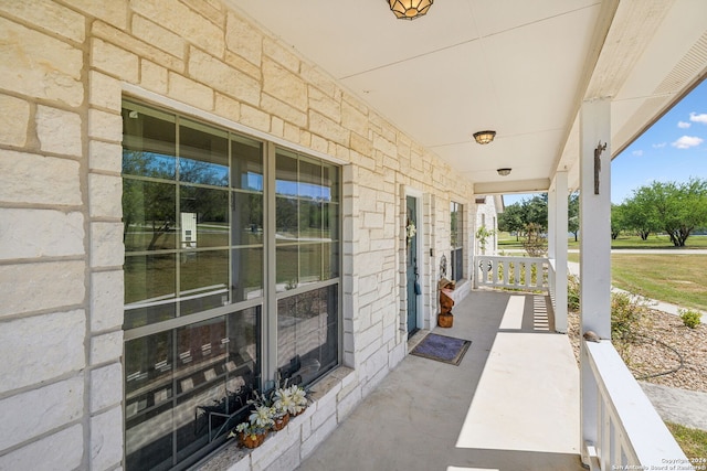 view of patio / terrace with a porch