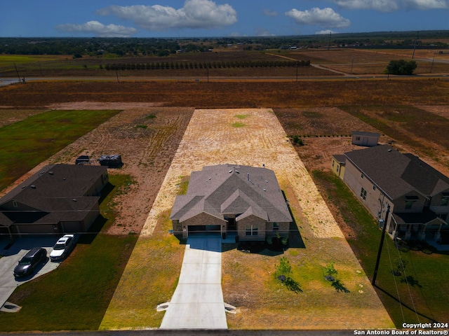 drone / aerial view with a rural view