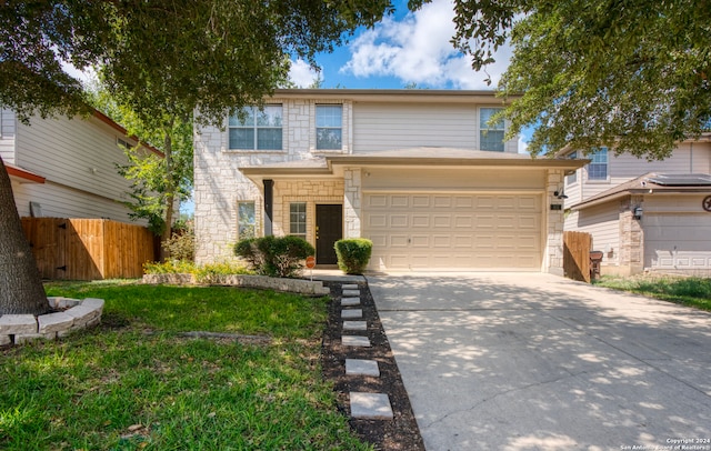 front of property with a front lawn