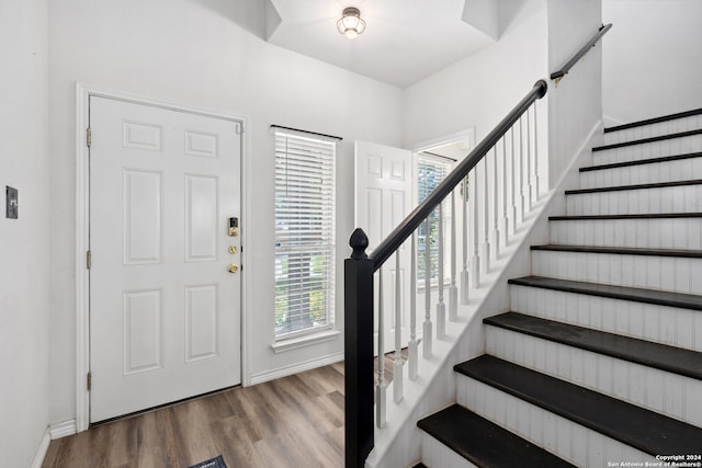 entryway featuring light hardwood / wood-style flooring