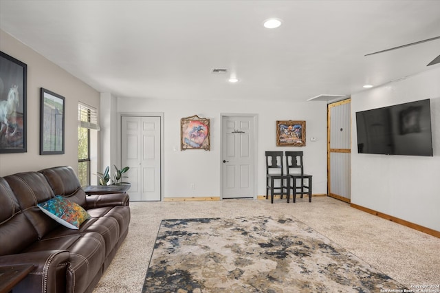 view of carpeted living room