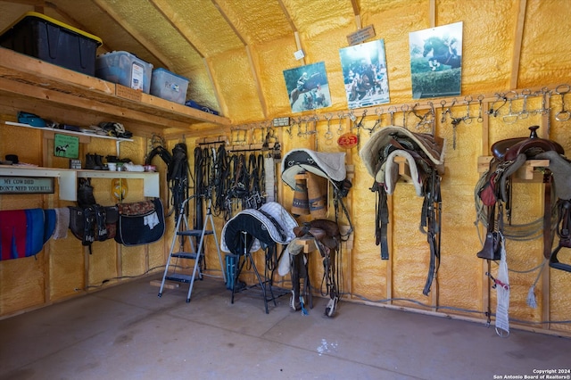 view of horse barn