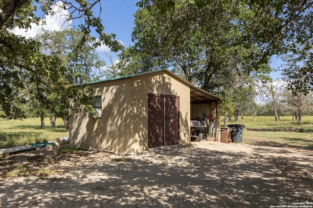 view of outdoor structure