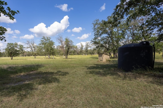 view of yard featuring a rural view