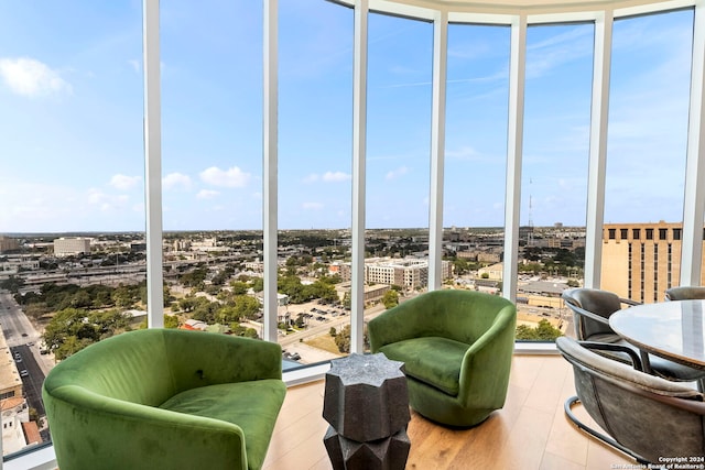 view of sunroom