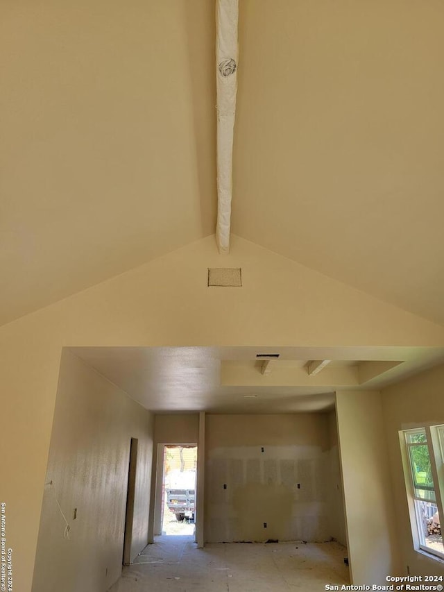 room details featuring beamed ceiling