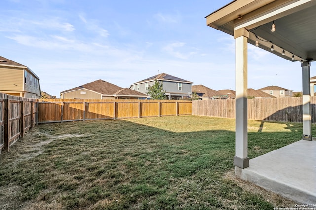 view of yard with a patio area