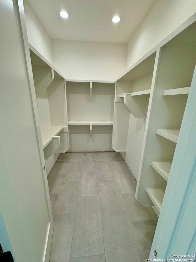 view of walk in closet