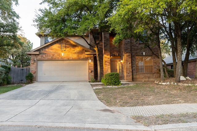 view of front of home featuring a garage