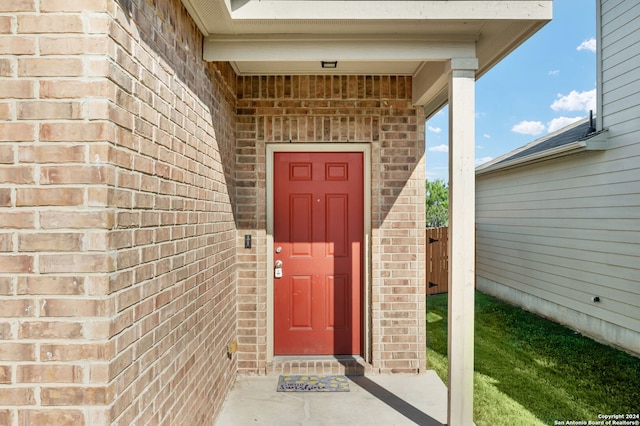 view of doorway to property