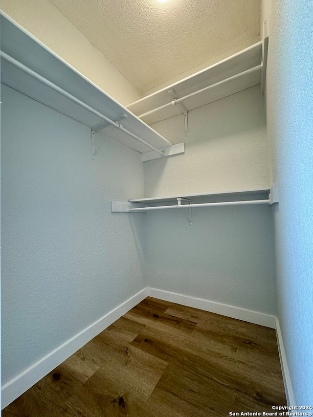 spacious closet featuring hardwood / wood-style flooring