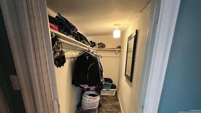 view of walk in closet