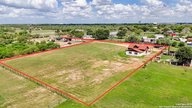 bird's eye view featuring a rural view