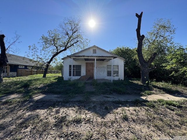 view of front of home