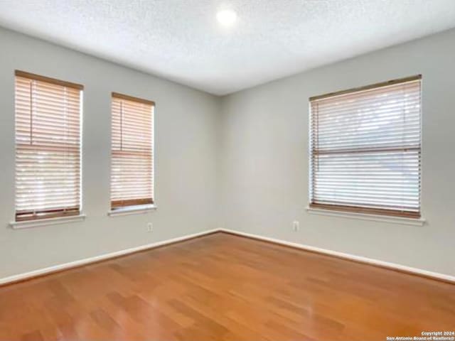 unfurnished room featuring hardwood / wood-style floors and a wealth of natural light