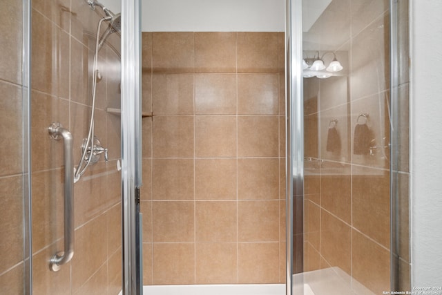 bathroom featuring walk in shower