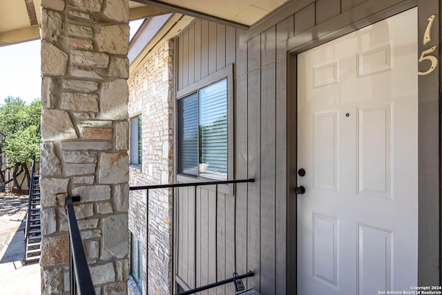 view of doorway to property