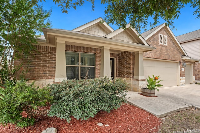 view of front of house featuring a garage