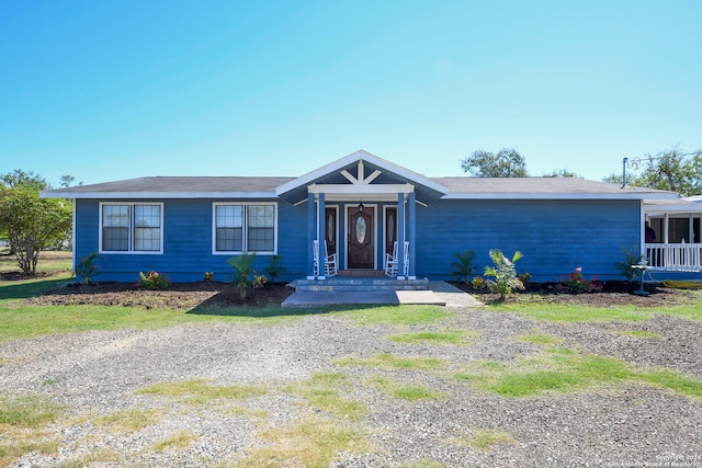 view of ranch-style home