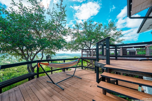 355 Mountain Creek Rd, Pipe Creek, TX 78063 - view of wooden deck