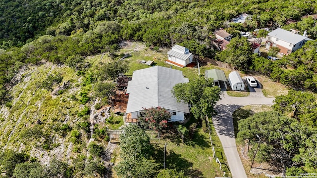 355 Mountain Creek Rd, Pipe Creek, TX 78063 - bird's eye view of a heavily wooded area