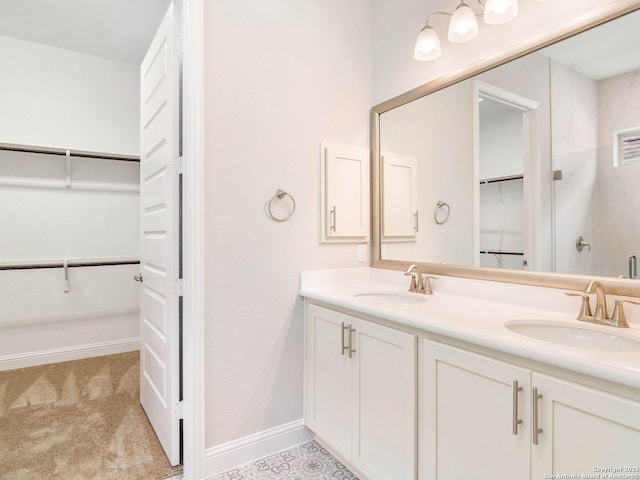 spare room with concrete flooring and baseboards
