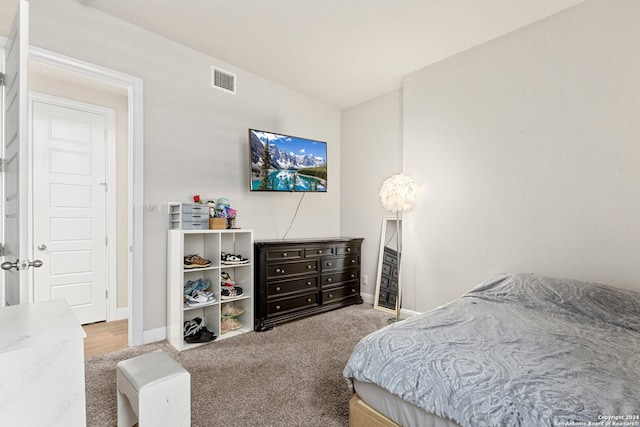 view of carpeted bedroom