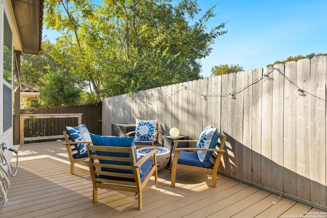 view of wooden deck