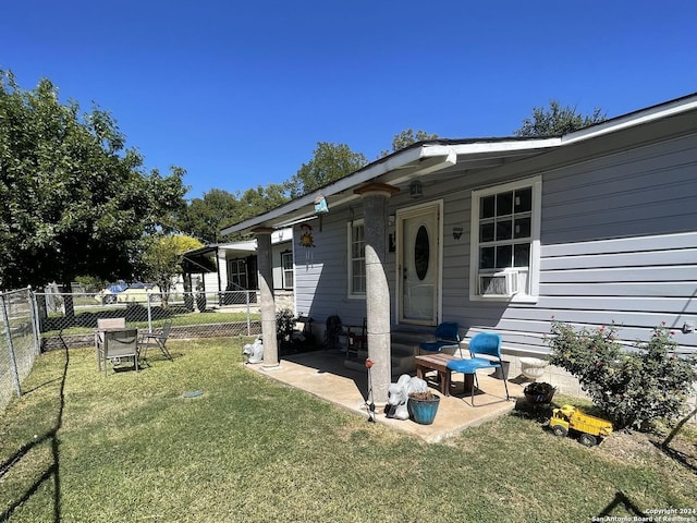 exterior space featuring a patio and fence