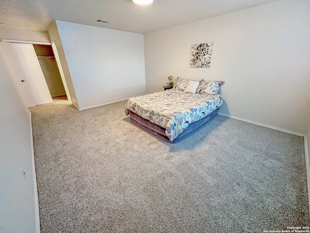 view of carpeted bedroom