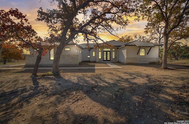 view of front of house featuring french doors